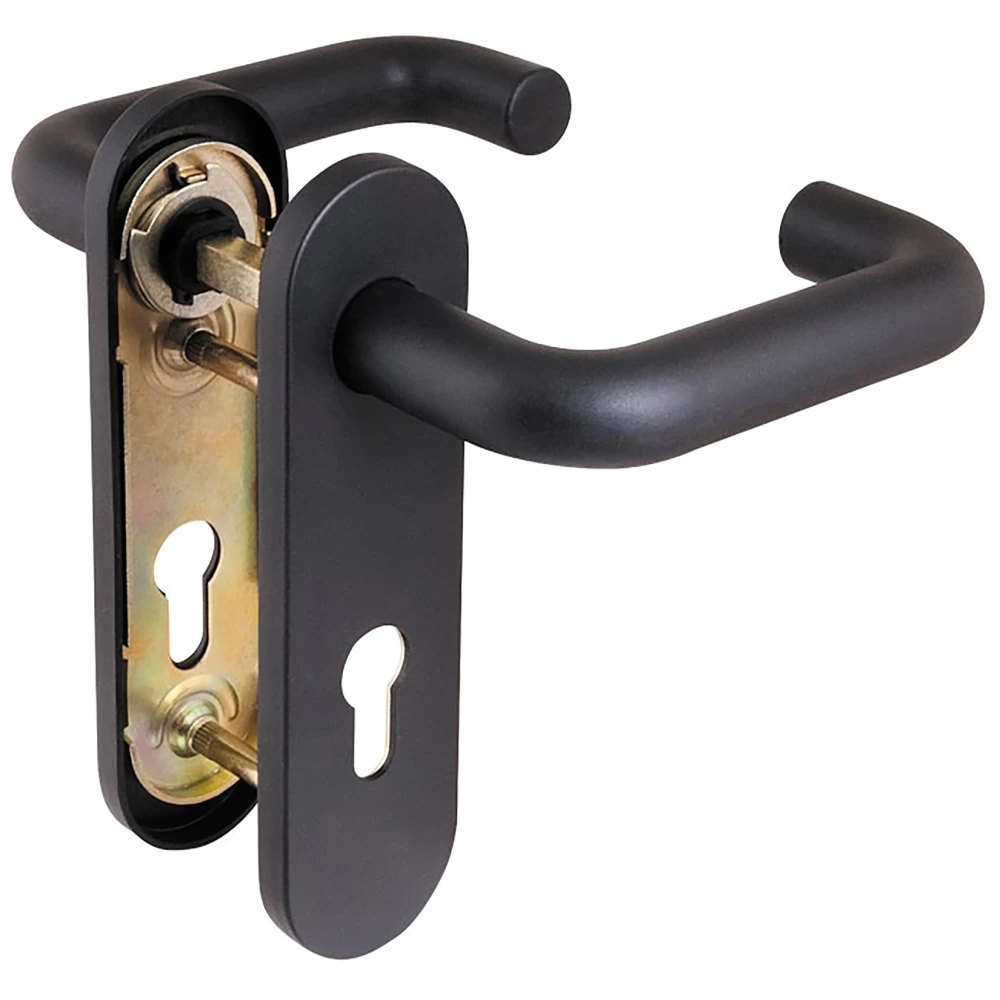 Фото Ручка дверная FP.DH172.0433 NE (DH-0433 NE) (9x140) с пружиной BL-24 черный