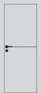 Межкомнатная дверь PX-19 черная кромка с 4-х ст. Сапфир матовый