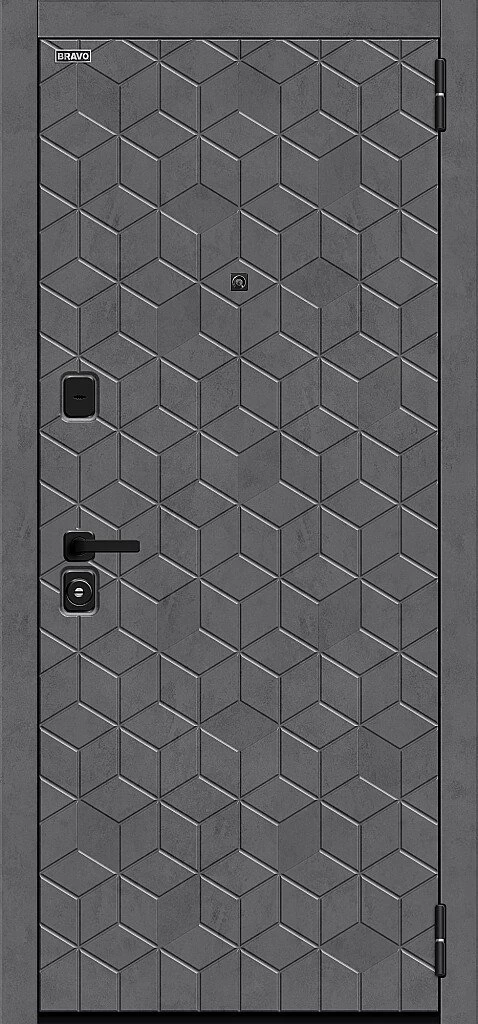 Входная дверь Кьюб RBE Slate Art/Snow Art BR5141 внешняя сторона