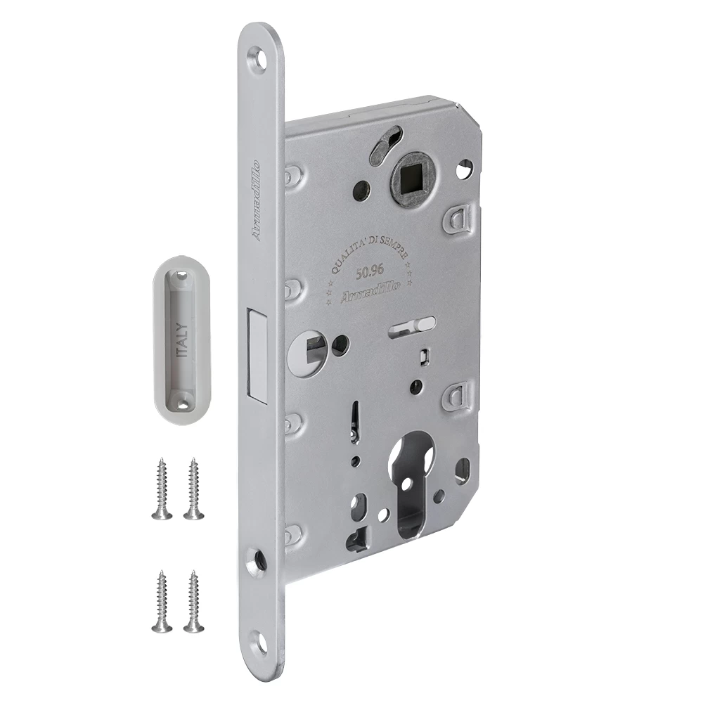 Фото Замок межкомнатный магнитный под цилиндр с ответной планкой GRAVITY G02.190.50.85 MWSC итал тисненый