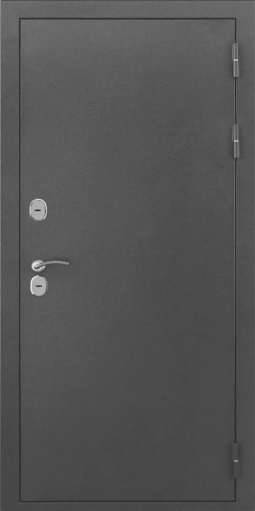 Входная дверь ДвериПРО Термо серебро ФЛ-609 (Л-52, 10мм, Белый матовый) DPRO222128 внешняя сторона