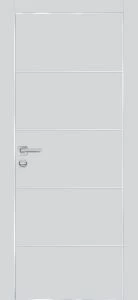 Межкомнатная дверь PX-12  AL кромка с 4-х ст. Сапфир матовый