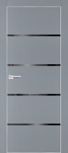 Межкомнатная дверь PX-17  AL кромка с 4-х ст. Серый матовый